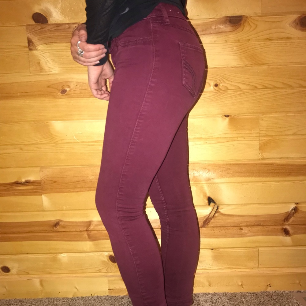 Burgundy Hollister Jeans